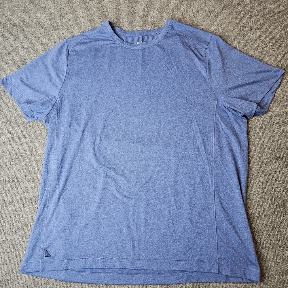 UNTUCKit Performance T Shirt XL Mens Blue Short Sleeve Stretch Workout Sports